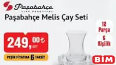 PAŞABAHÇE MELİS ÇAY SETİ 12 PARÇA 6 KİŞİLİK